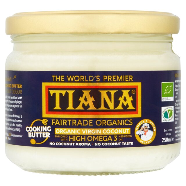 TIANA Omega 3 Organic Coconut Cooking Butter
