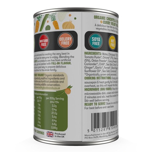 Free & Easy Free From Organic Chick Pea & Vegetable Curry thumbnail 2