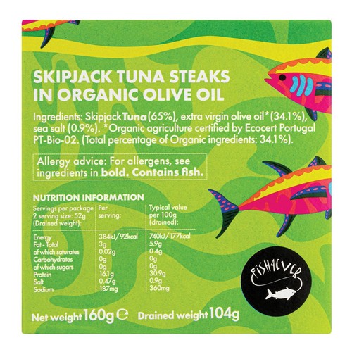 Fish 4 Ever Azores Skipjack Tuna Steaks in Olive Oil thumbnail 2