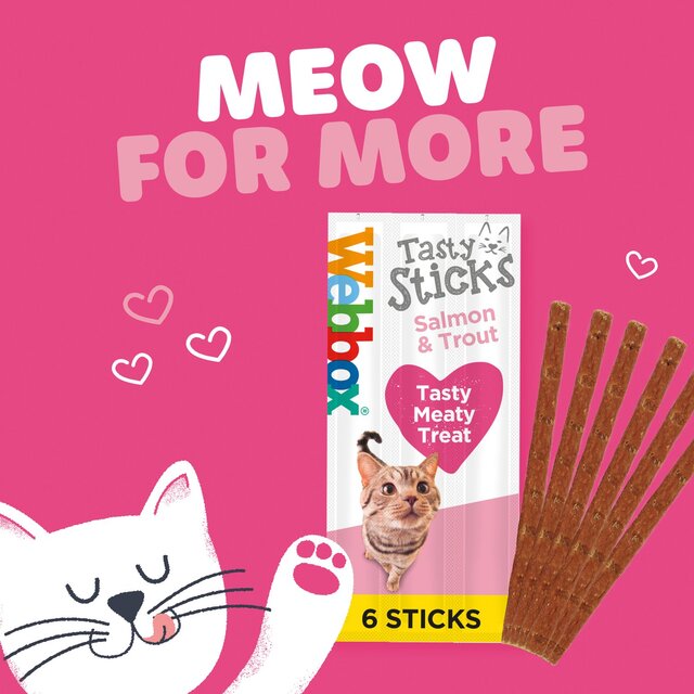 Webbox Tasty Sticks with Salmon & Trout Semi-Moist Cat Treats thumbnail 6