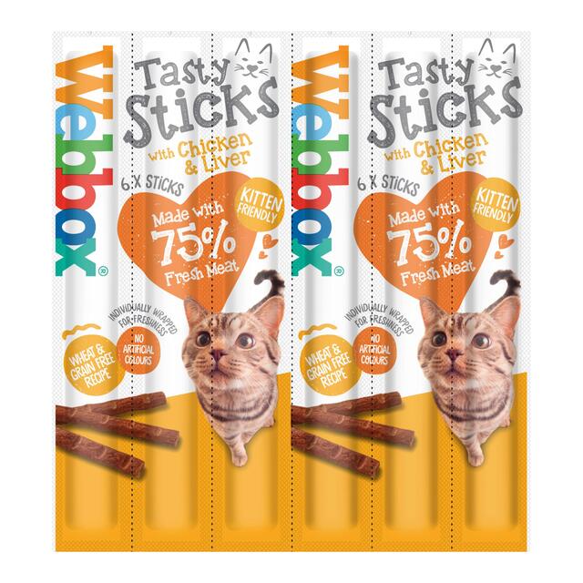 Webbox Tasty Sticks with Chicken & Liver Semi-Moist Cat Treats