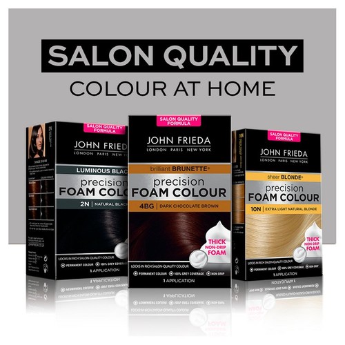 John Frieda Precision Foam Colour Brilliant Brunette 3N Deep Brown Black thumbnail 4