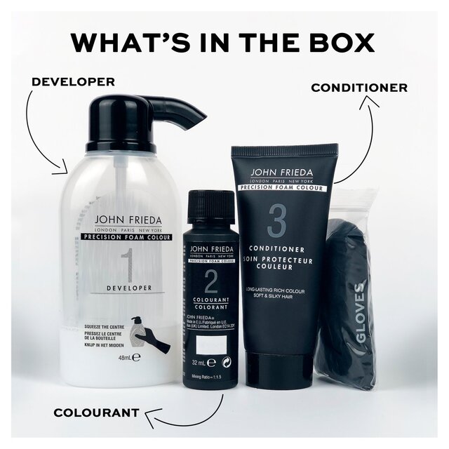 John Frieda Precision Foam Colour Hair Dye Medium Red Brown 5R thumbnail 2