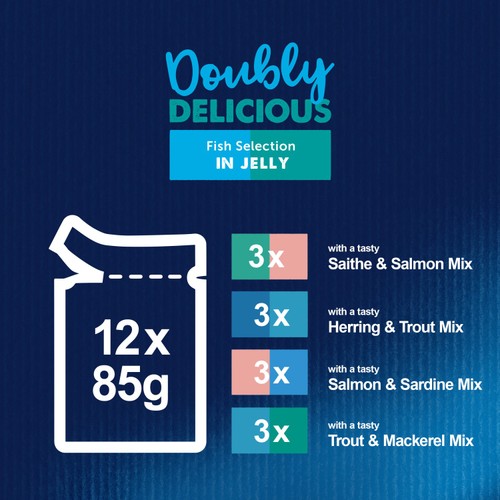 Felix Doubly Delicious Fish Selection in Jelly Wet Cat Food thumbnail 4