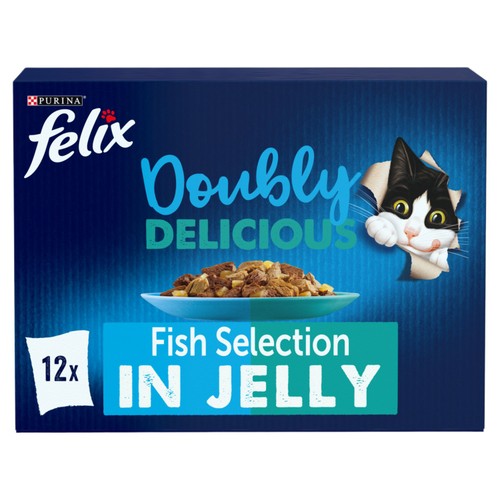 Felix Doubly Delicious Fish Selection in Jelly Wet Cat Food thumbnail 7