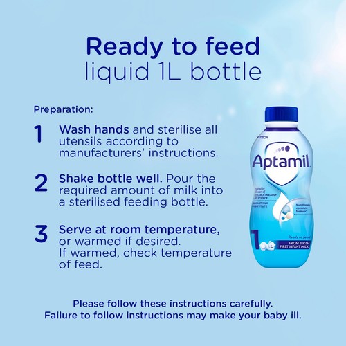 Aptamil 1 First Infant Baby Milk Formula Liquid Ready to Feed from Birth thumbnail 3