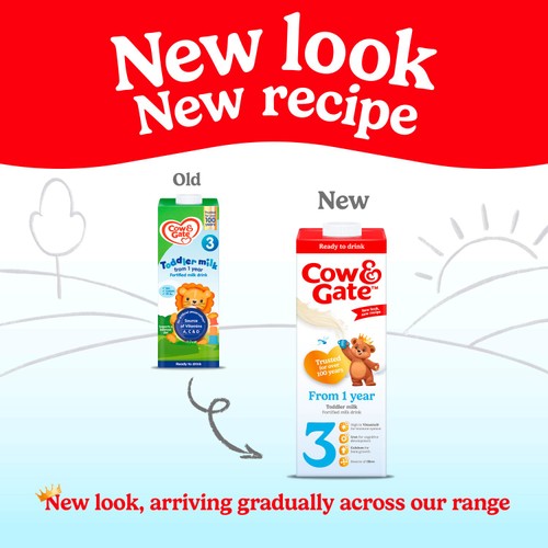 Cow & Gate 3 Toddler Milk Formula Liquid Ready to Feed 1-3 Years thumbnail 3