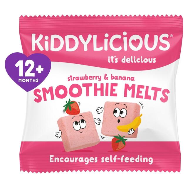 Kiddylicious Strawberry & Banana Smoothie Melts Baby Snacks