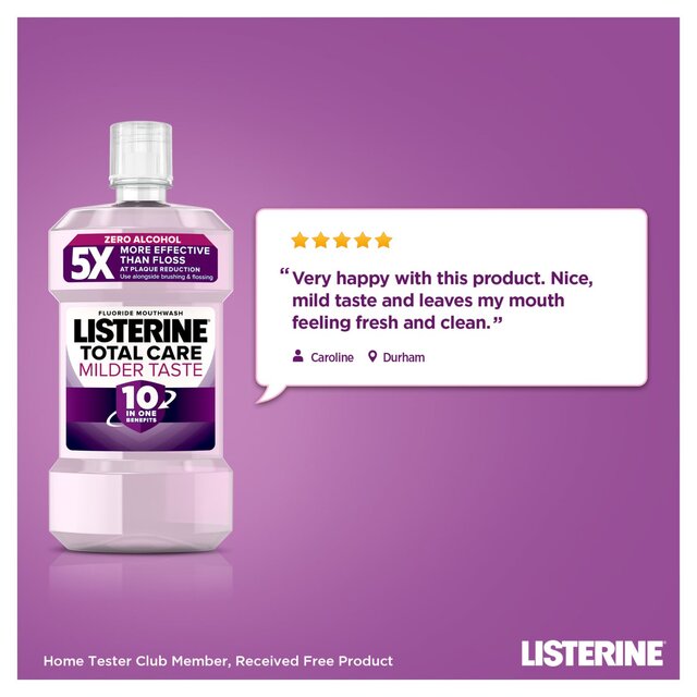 Listerine Total Care 10-in-1 Milder Taste Zero Alcohol Mint Mouthwash thumbnail 5