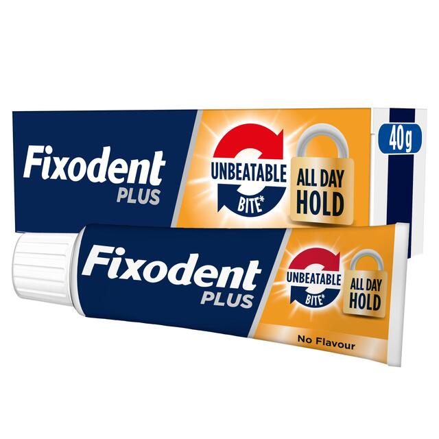 Fixodent Plus Unbeatable Bite Denture Adhesive Flavour Free