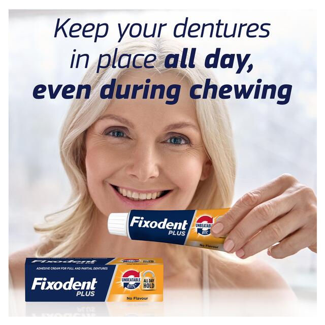 Fixodent Plus Unbeatable Bite Denture Adhesive Flavour Free thumbnail 2