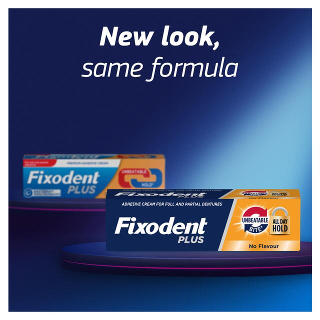 Fixodent Plus Unbeatable Bite Denture Adhesive Flavour Free thumbnail 3