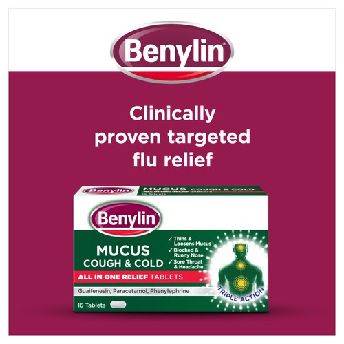 Benylin Mucus All in One Relief Tablets thumbnail 2
