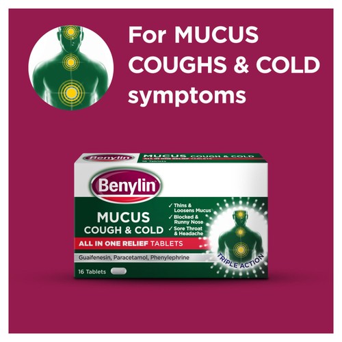 Benylin Mucus All in One Relief Tablets thumbnail 3