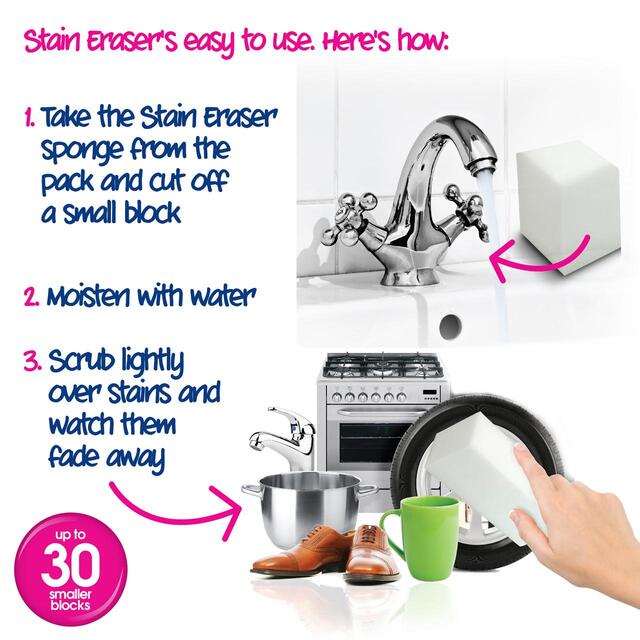 Ecozone Magic Stain Eraser Sponge Up To 30 Uses thumbnail 2