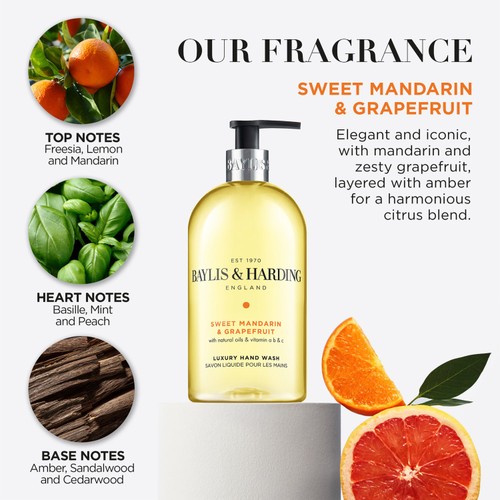 Baylis & Harding Sweet Mandarin & Grapefruit Hand Wash thumbnail 3