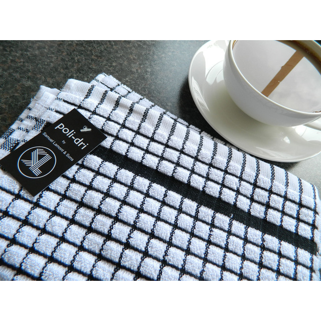 Poli-dri Cotton Tea Towel, Black 70cm thumbnail 2