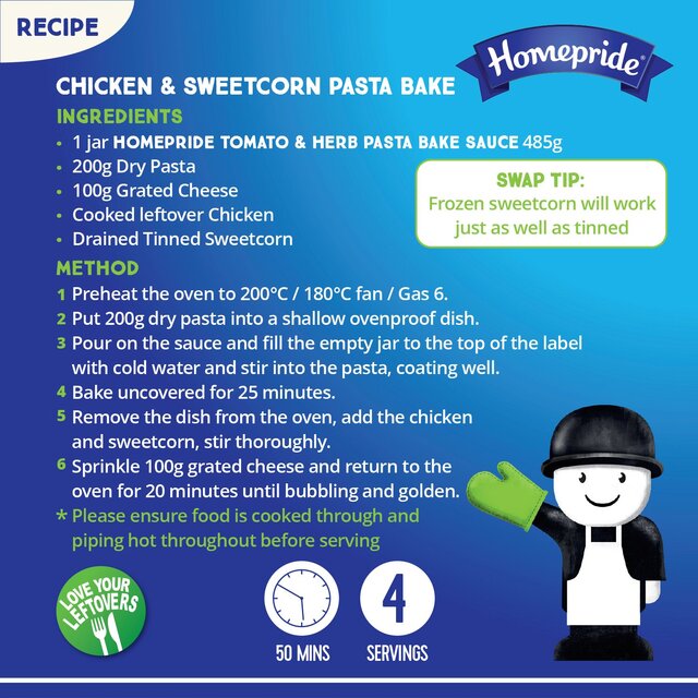 Homepride Creamy Tomato & Herb Pasta Bake thumbnail 5