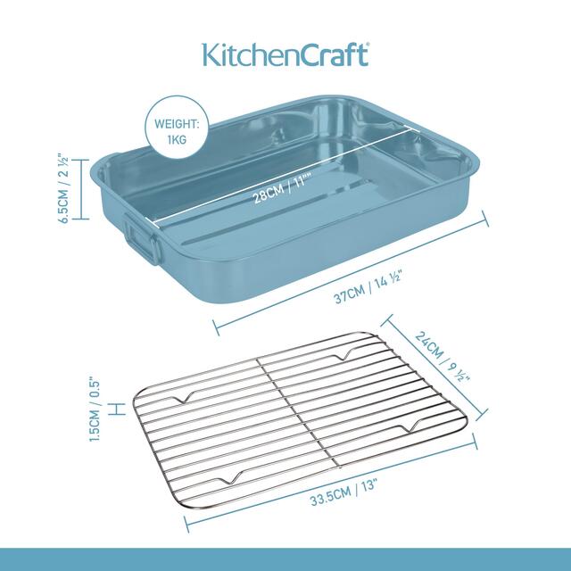 KitchenCraft Stainless Steel Roaster With Rack thumbnail 3