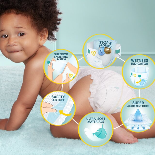 Pampers New Baby Nappies, Size 3 (6-10kg) Essential Pack thumbnail 4