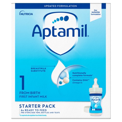 Aptamil 1 First Infant Baby Milk Formula Liquid Starter Pack Ready to Feed thumbnail 2