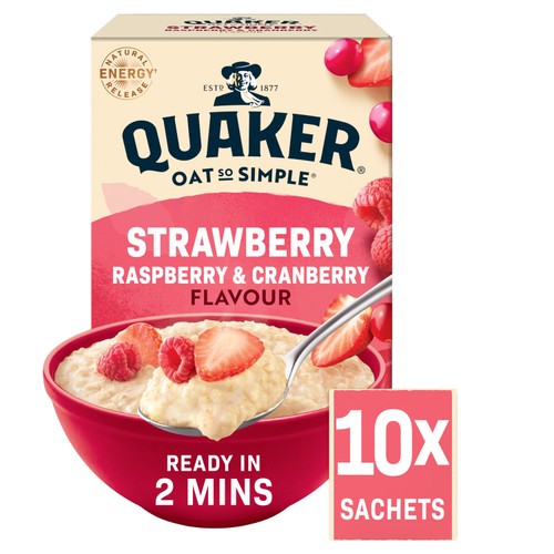 Quaker Oat So Simple Strawberry Raspberry & Cranberry Sachets Cereal