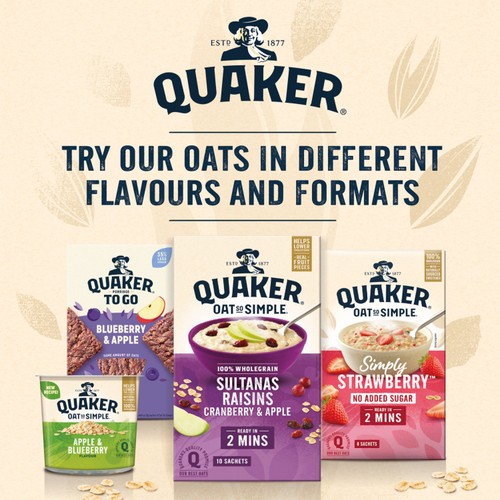 Quaker Oat So Simple Strawberry Raspberry & Cranberry Sachets Cereal thumbnail 3
