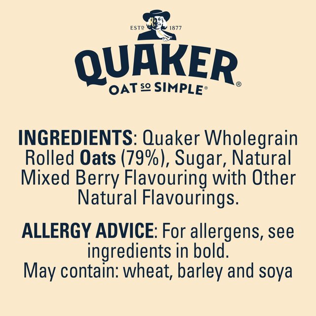 Quaker Oat So Simple Strawberry Raspberry & Cranberry Sachets Cereal thumbnail 9