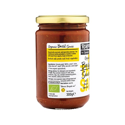 Realfoods Organic Tomato & Basil Sauce thumbnail 2