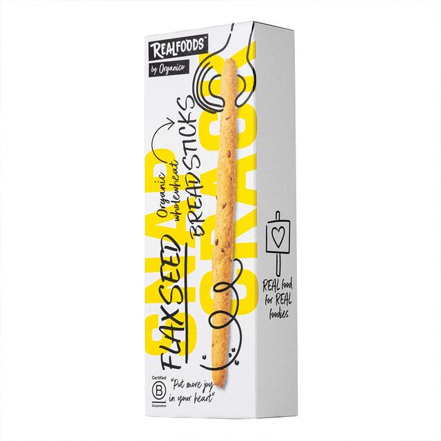 Realfoods by Organico Organic Flaxseed Breadsticks thumbnail 3