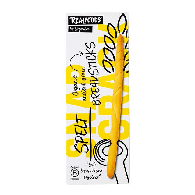 Realfoods by Organico Organic Spelt breadsticks