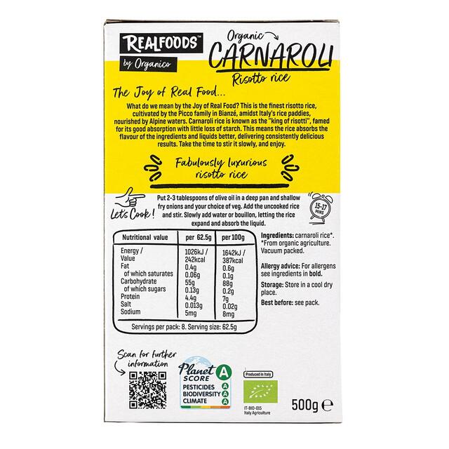 Realfoods by Organico Organic Carnaroli Risotto Rice thumbnail 2