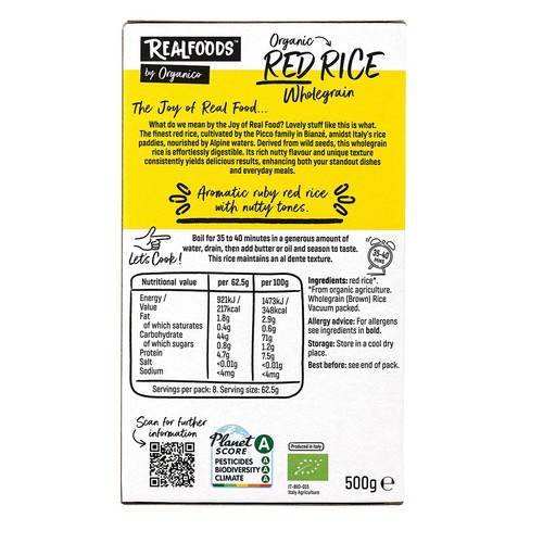 Realfoods Organic Red Wholegrain Rice thumbnail 2