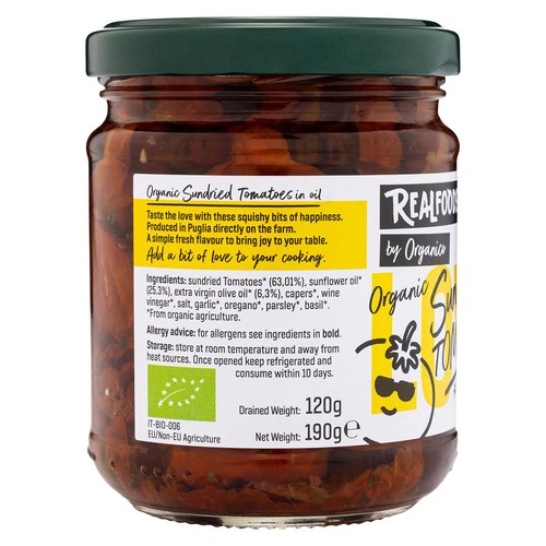 Realfoods Organic Sundried Tomatoes in Oil thumbnail 2