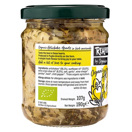 Realfoods Organic Artichoke Hearts thumbnail 3