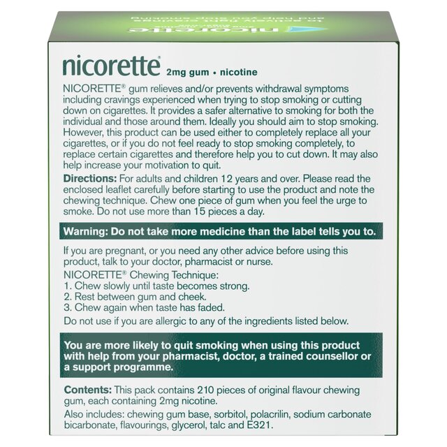Nicorette Gum Original 2mg thumbnail 2