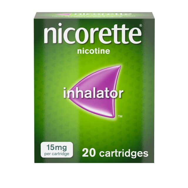 Nicorette 15mg Inhalator 20 Cartridges Quit Smoking Aid thumbnail 2