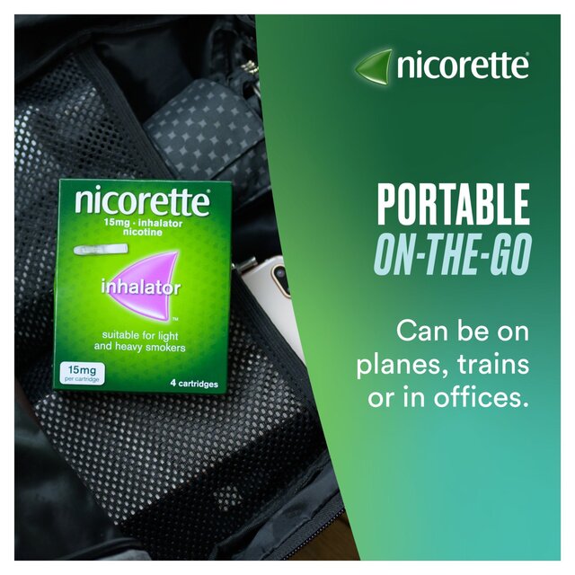 Nicorette 15mg Inhalator 20 Cartridges Quit Smoking Aid thumbnail 5