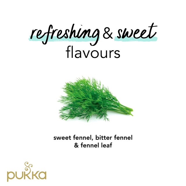 Pukka Organic Three Fennel Herbal Tea 20 Home Compostable Tea Bags thumbnail 5