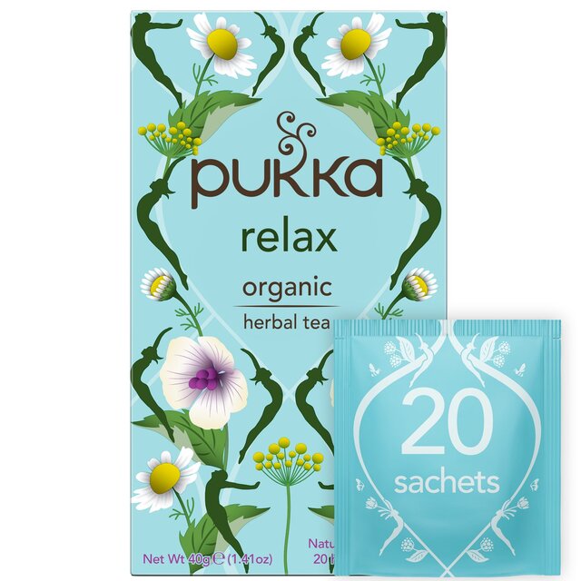 Pukka Organic Relax Tea With Chamomile x20 Home Compostable Herbal Tea Bags thumbnail 2