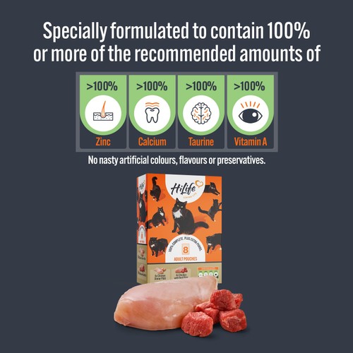 HiLife It's Only Natural  Cat Food The Chicken One In Jelly thumbnail 7