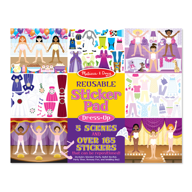 Melissa & Doug Reusable Sticker Pad Dress-Up, 3yrs+