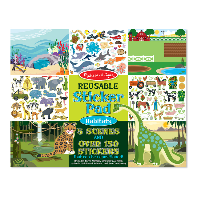 Melissa & Doug Reusable Sticker Pad Habitats, 3yrs+
