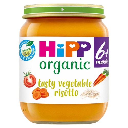 HiPP Organic Tasty Vegetable Risotto Baby Food Jar  6+months