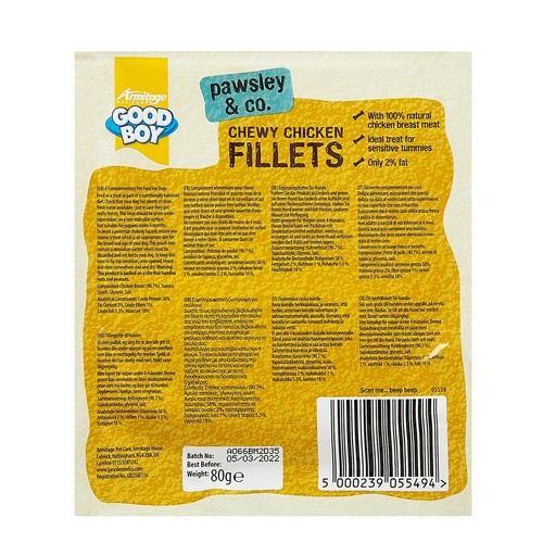 Good Boy Chewy Chicken Fillets Dog Treats thumbnail 2
