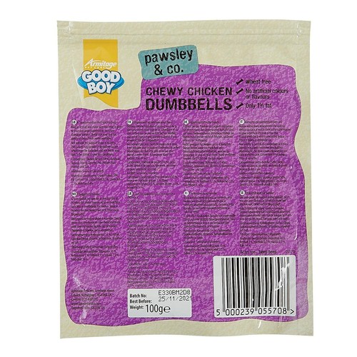 Good Boy Chewy Chicken Dumbbells Dog Treats thumbnail 2