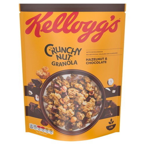 Kellogg's Crunchy Nut Hazelnut & Chocolate Breakfast Granola  thumbnail 2