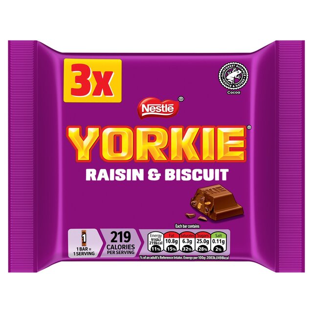 Yorkie Raisin & Biscuit Chocolate Bar Multipack thumbnail 8