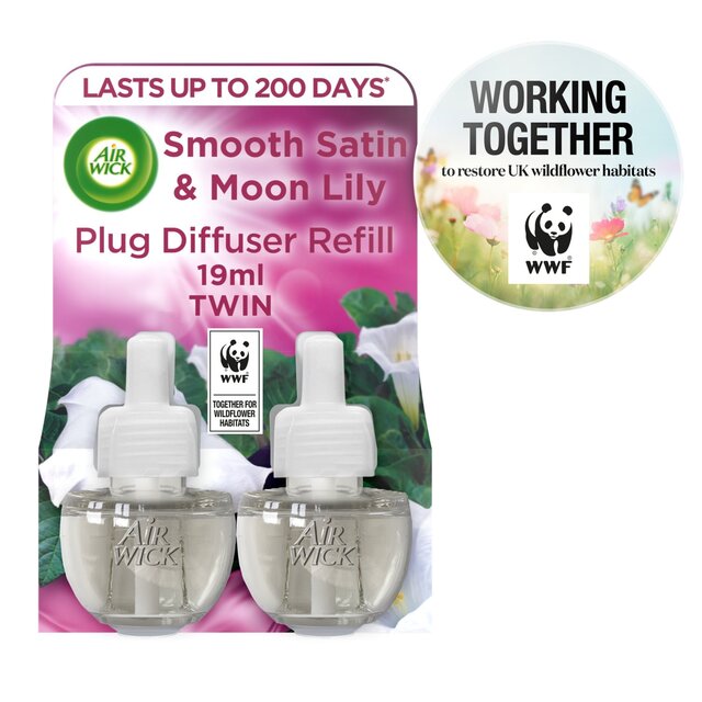 Airwick Smooth Satin & Moon Lily Plug In Twin Refill thumbnail 5