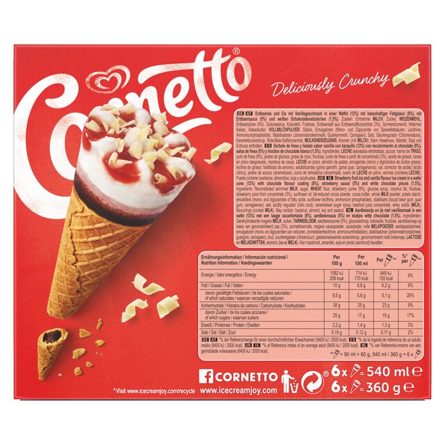 Cornetto Strawberry Ice Cream Cones thumbnail 3